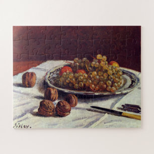 Puzzle Uvas y nueces en una mesa impresionista