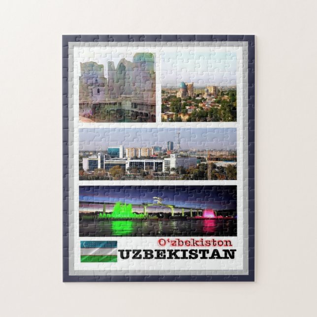 Puzzle Uzbekistán - Mosaico - (Vertical)