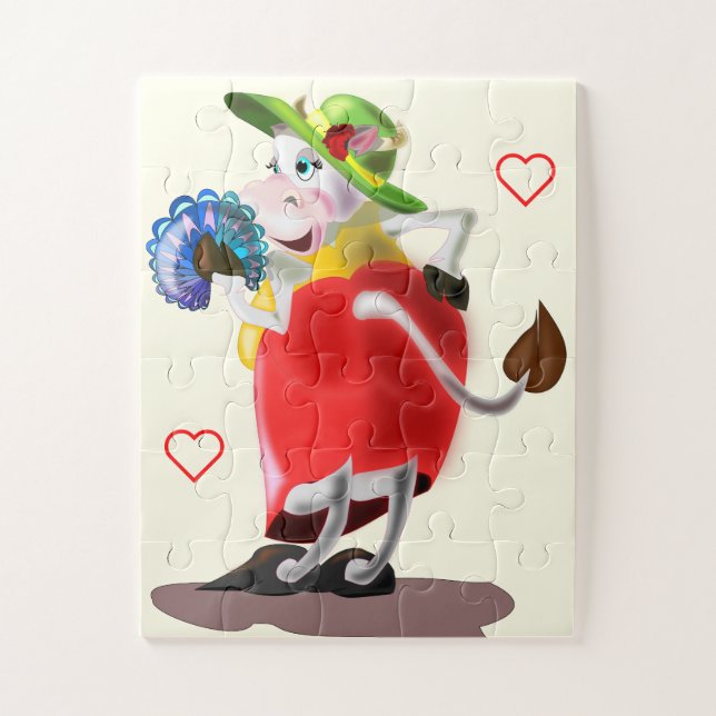 Puzzle Vaca de moda (Vertical)