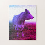 Puzzle Vaca de tinte de arte pop retro<br><div class="desc">¡La vaca Yup Cow es 'sobresaliente' en su campo!</div>