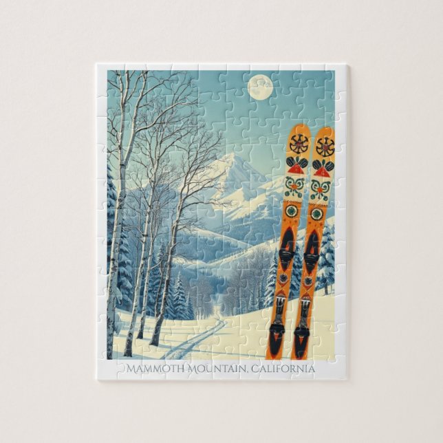 Puzzle Vacaciones de esquí de Mammoth Mountain California (Vertical)