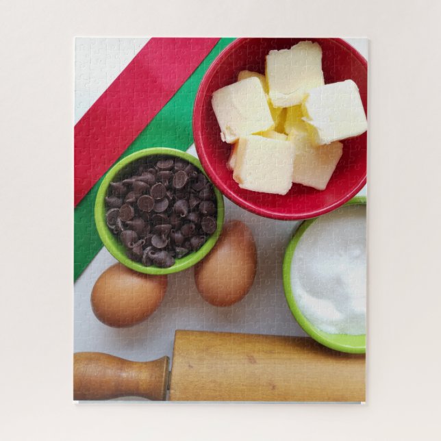 Puzzle Vacaciones de los Navidades de ingredientes de hor (Vertical)