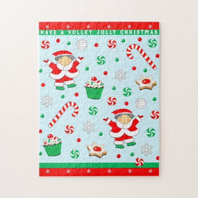 Puzzle Vacaciones de Navidades de voleibol (Vertical)