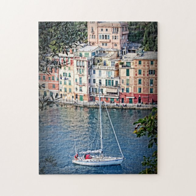 Puzzle Vacaciones de vela en Portofino Italia - 11x14 -25 (Vertical)