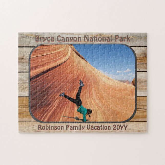 Puzzle Vacaciones familiares de Personalizados del Parque (Horizontal)
