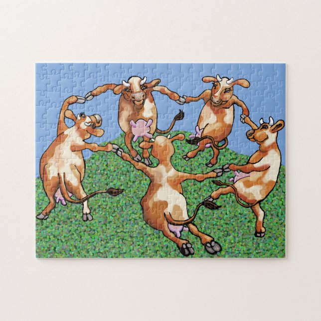 Puzzle Vacas bailando de Mootisse (Horizontal)