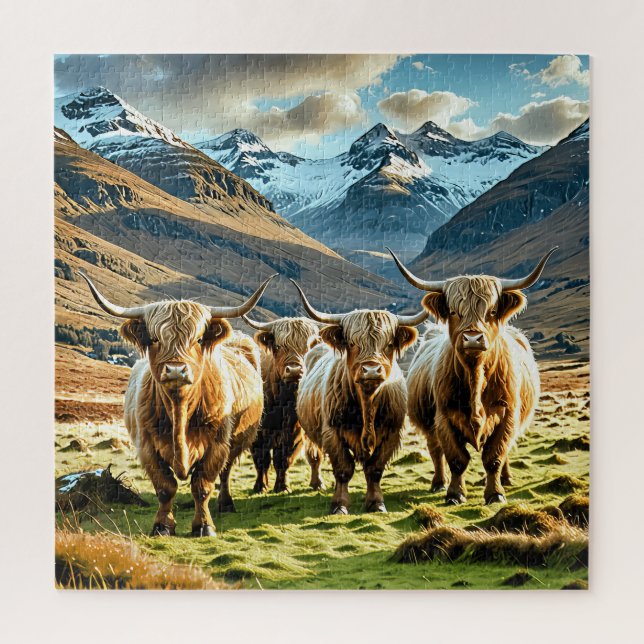 Puzzle Vacas de las tierras altas, (Vertical)