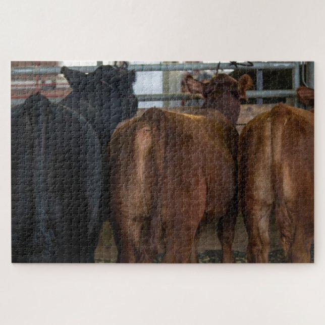 Puzzle Vacas desde atrás (Horizontal)