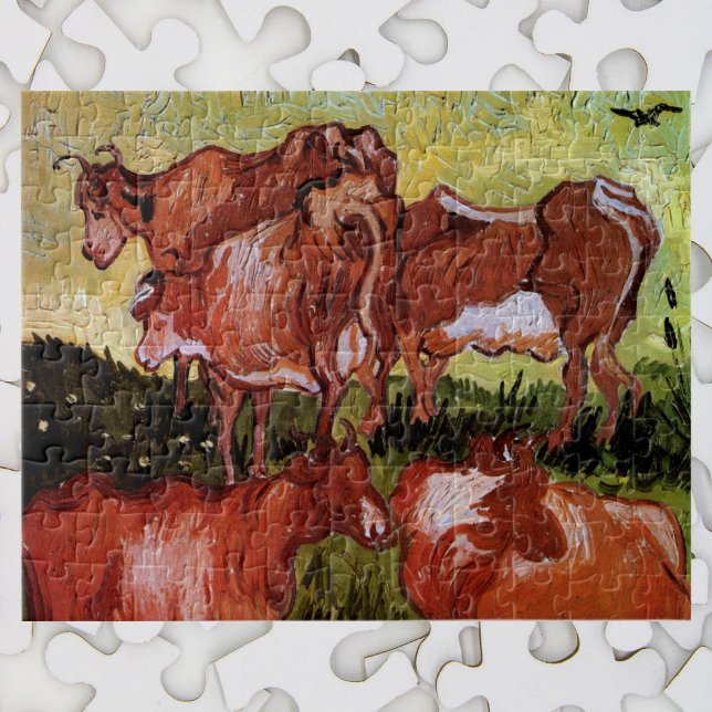 Puzzle Vacas (después de Jordania) de Vincent van Gogh (Subido por el creador)