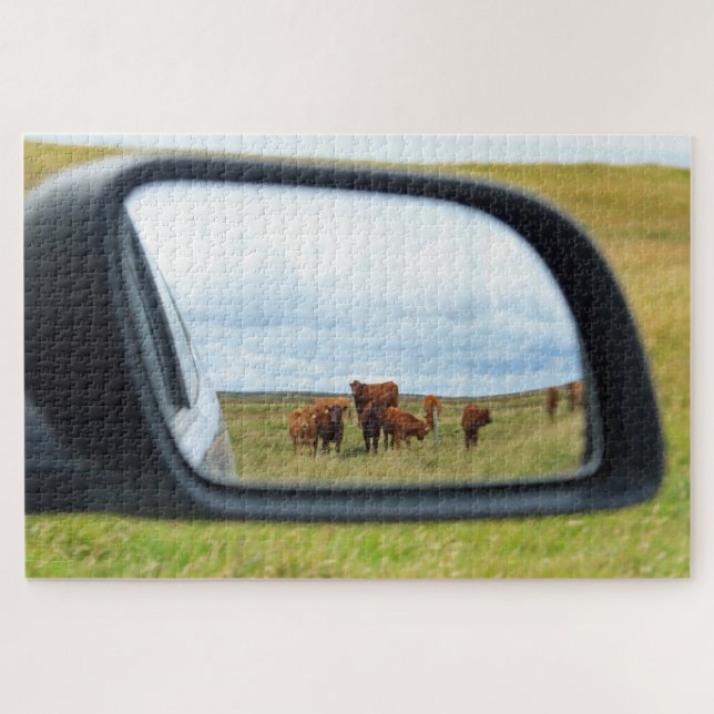 Puzzle Vacas en el espejo (Horizontal)