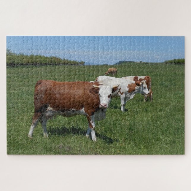 Puzzle Vacas en el pasto (Horizontal)