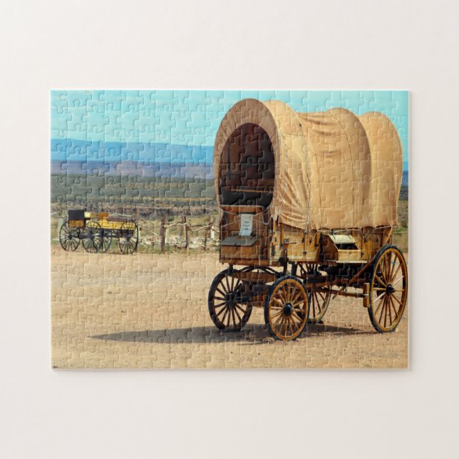 Puzzle Vagón de viejo vaquero Arizona. (Horizontal)