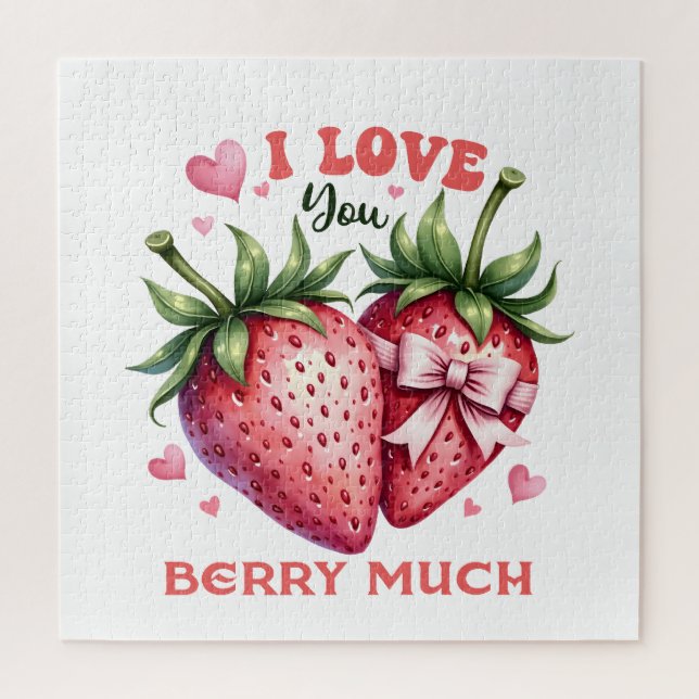 Puzzle Valentine Gift | Te Amo Berry Mucho (Vertical)