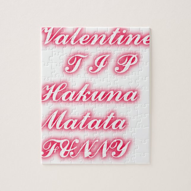 Puzzle Valentine tip hakunamatata funny romantic colors (Vertical)