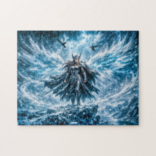 Puzzle Valkiria de fantasía dinámica en atmósfera de bata