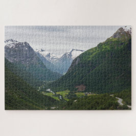 Puzzle Valle de Hjelle, naturaleza en Noruega