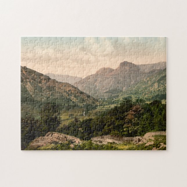 Puzzle Valle de Langdale, distrito del lago, Cumbria, (Horizontal)