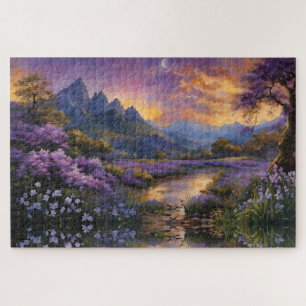 Puzzle Valle de Lavender al amanecer