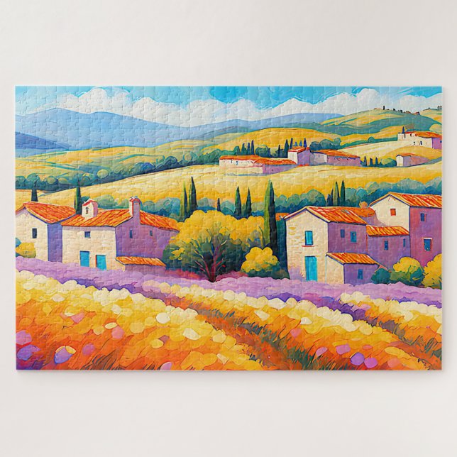 Puzzle "Vallée Florale" Amplio paisaje Provenza (Horizontal)