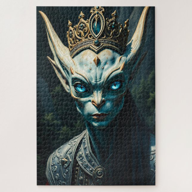 Puzzle Valtharion Ancient Azure Elf King Dark Fantasy (Vertical)
