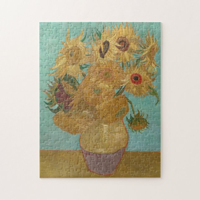 Puzzle Van Gogh - girasoles, tercera versión, repetición (Vertical)
