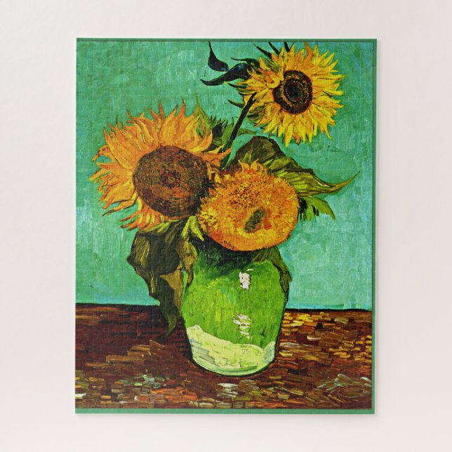 Puzzle Van Gogh - girasoles (tres) (Vertical)