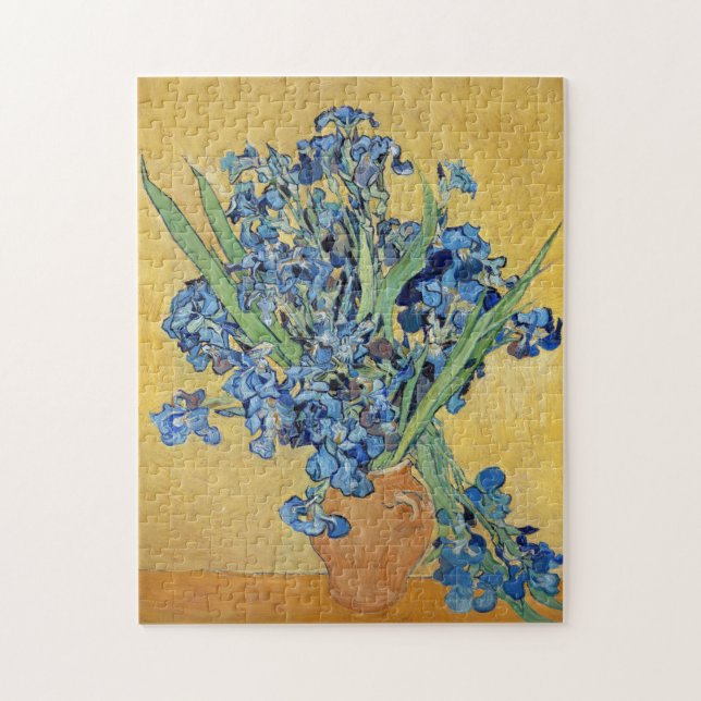 Puzzle Van Gogh Irises Vase Flowers Floral Still Life Art (Vertical)