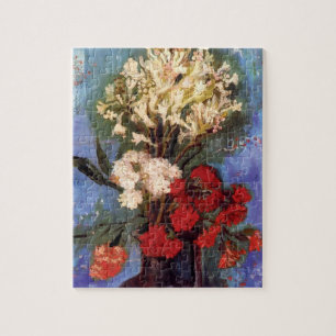 Puzzle Van Gogh - Jarrón con claveles y otras flores