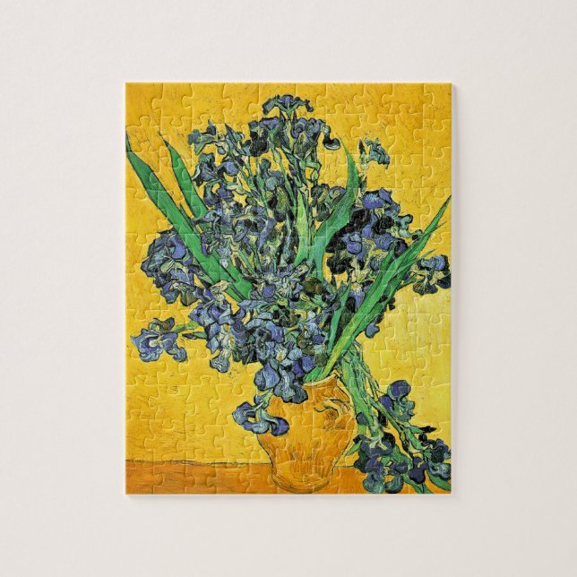 Puzzle Van Gogh - Jarrón con Lirios de Fondo Amarillo (Vertical)