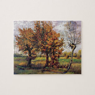 Puzzle Van Gogh - Paisaje de otoño con cuatro árboles
