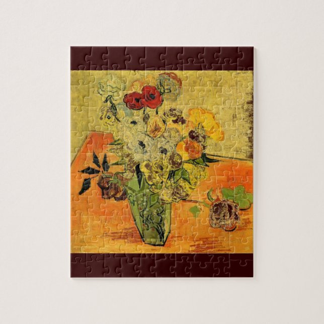 Puzzle Van Gogh pintando caprichosas flores enredaderas (Vertical)