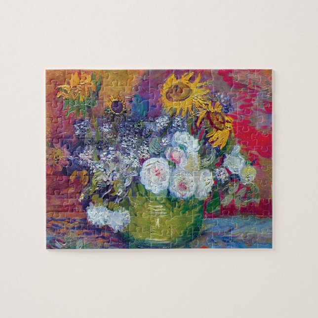 Puzzle Van Gogh - Todavía La Vida Con Rosas Y Girasoles (Horizontal)