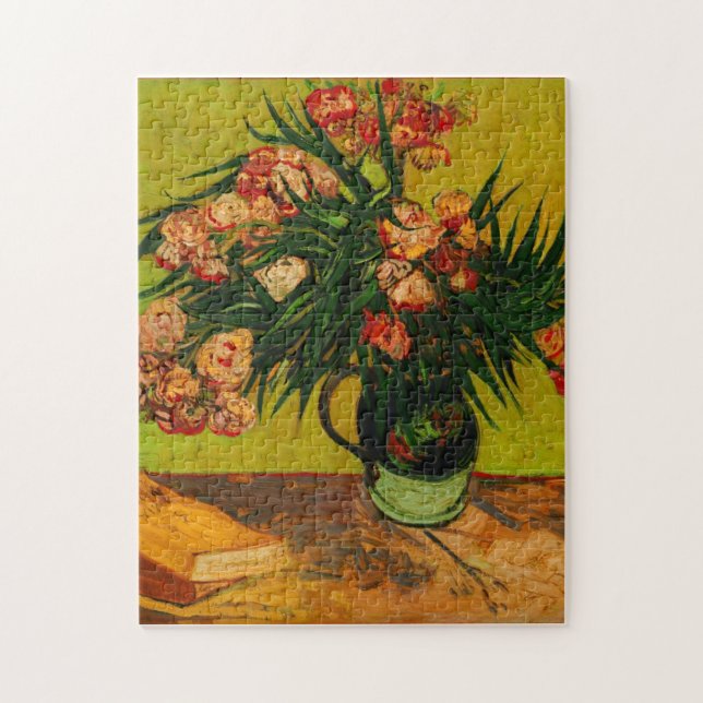 Puzzle Van Gogh Vase Con Oleanders Y Libros Arte Floral (Vertical)