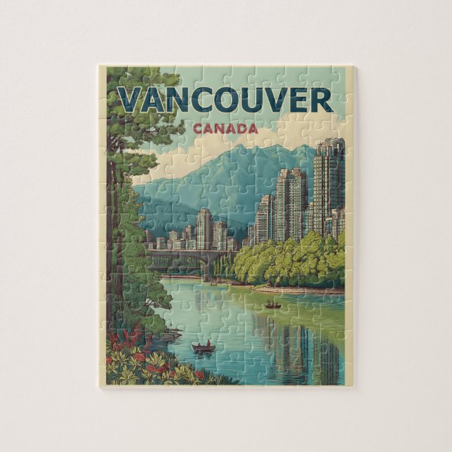 Puzzle Vancouver Canadá Viajes de arte (Vertical)