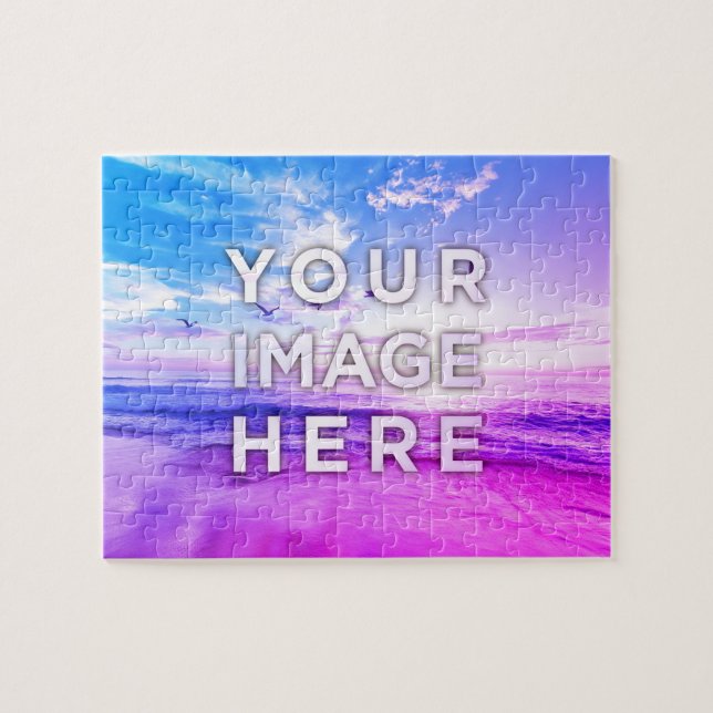 Puzzle Vaporwave personalizado con foto personalizada (Horizontal)