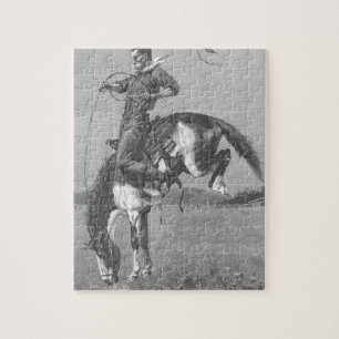 Puzzle Vaqueiros de Rodeo Antiguos, Potro Salvaje de Remi