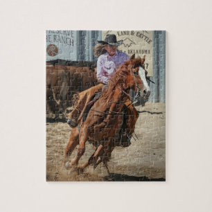 Puzzle Vaquera Rodeo Caballo Cabalgata Deportes Occidenta