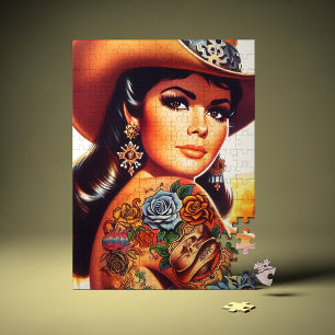 Puzzle Vaquera Tatuada Clásica