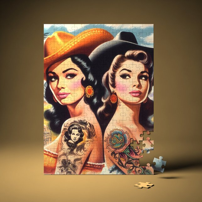Puzzle Vaqueras Tatuadas Vintage (Subido por el creador)