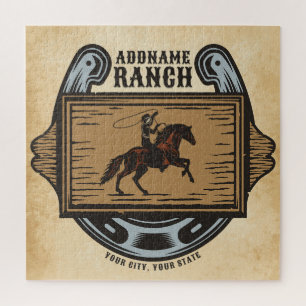 Puzzle Vaquero de lazo AGREGAR NOMBRE Familia Occidental 