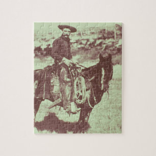 Puzzle Vaquero de Montana, c.1880 (foto de b/w)