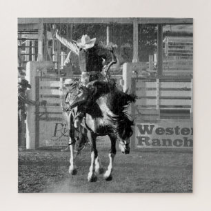 Puzzle Vaquero de Rodeo Caballo Salvaje 8 Segundos Para A