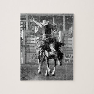Puzzle Vaquero de Rodeo Caballo Salvaje 8 Segundos Para P