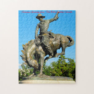 Puzzle Vaquero de Rodeo Colorado. Saludos de Navidad