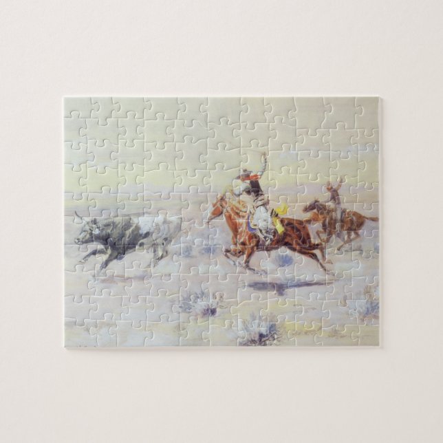 Puzzle Vaqueros del Triángulo del Bar por CM Russell (Horizontal)