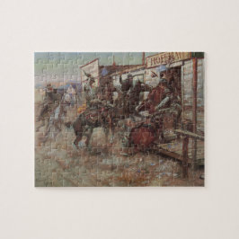Puzzle Vaqueros vintage, sin golpear por CM Russell