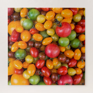 Puzzle Variedad de tomates frescos y coloridos