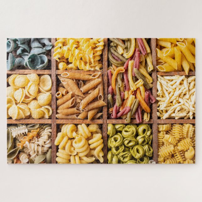 Puzzle Variedades coloridas de alimentos de pasta (Horizontal)
