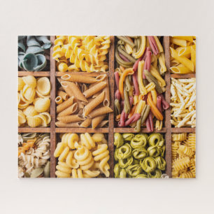 Puzzle Variedades coloridas de alimentos de pasta