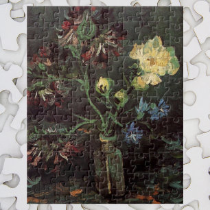 Puzzle Vase con miosotis y peonías de Vincent van Gogh